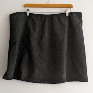 NWT Cider Black Corduroy Mini Skirt Size 3X